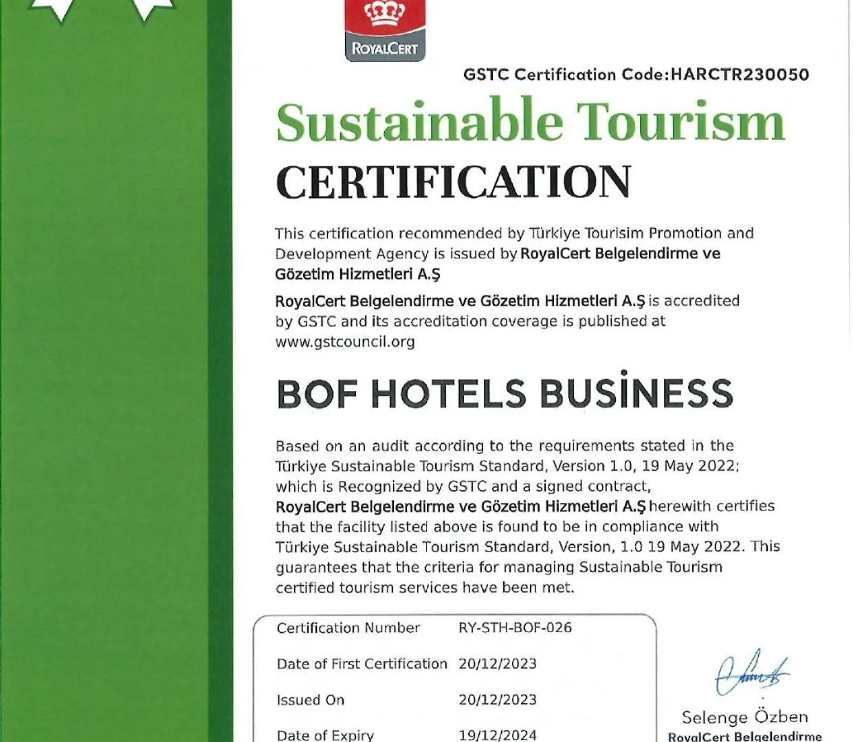 ****  Bof Hotels Business Istanbul Turkey