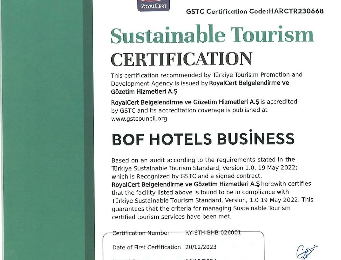 ****  Bof Hotels Business Istanbul Turkey